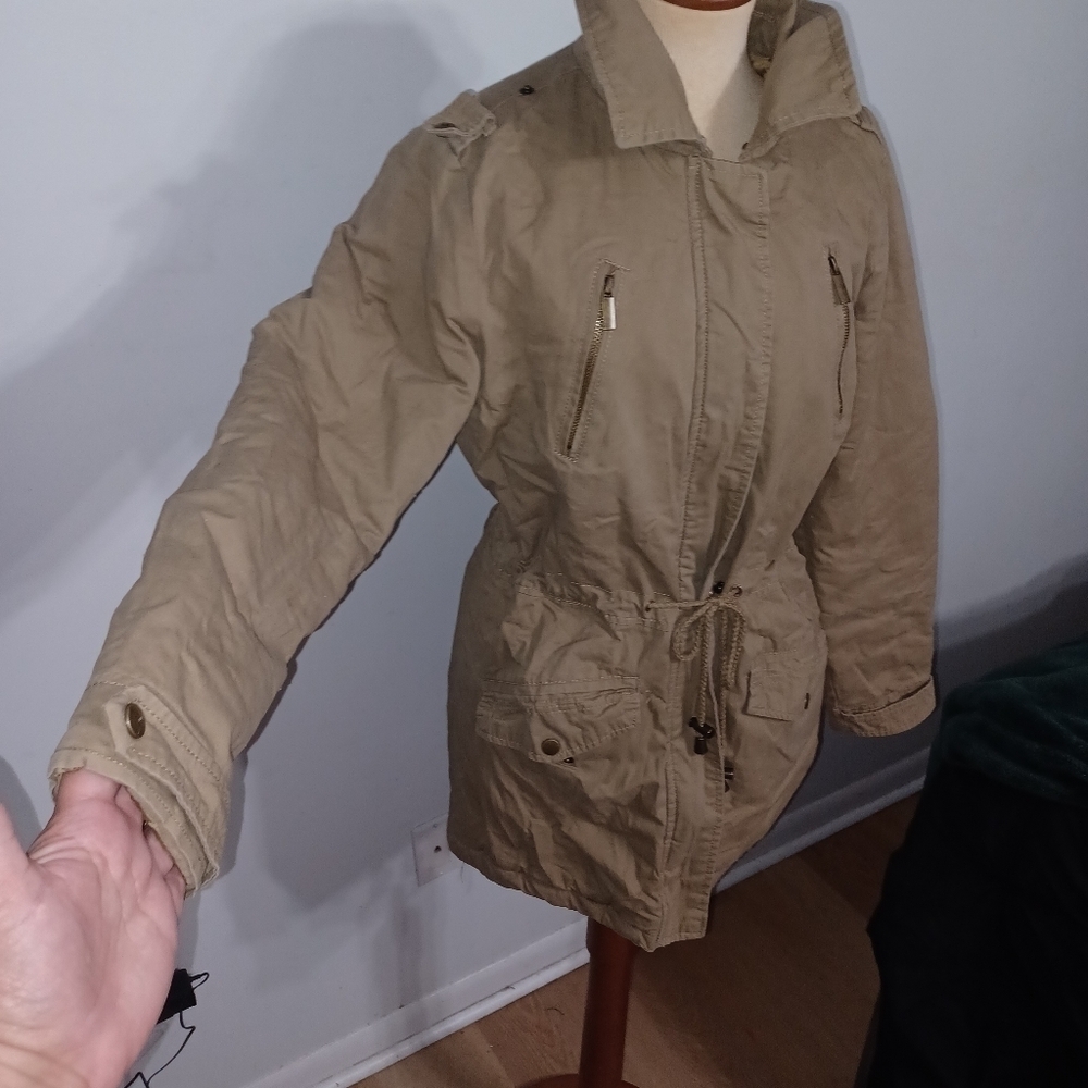 Charlotte Russe- Sandy Brown Winter Coat- W Sz Medium - Picture 2 of 9